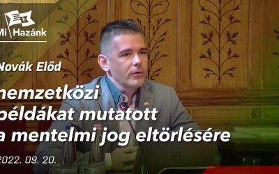 Politikusbűnözők közvádas ügyeinek mentelmi jog mögé rejtését sorolta Novák Előd